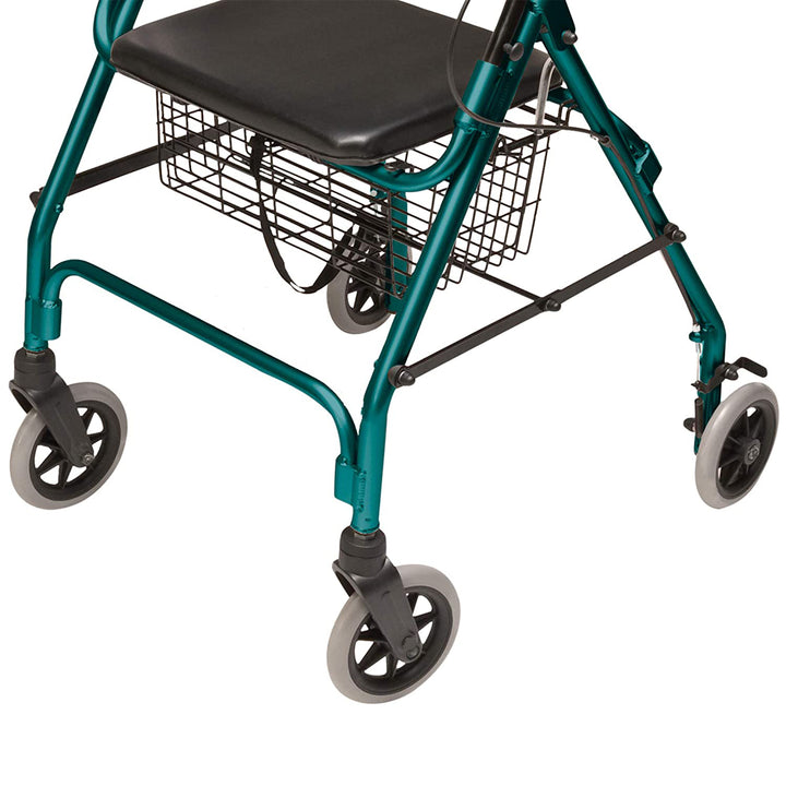 Graham Field Lumex Walkabout Lite Rollator with Seat and 6 Inch Wheels, Teal