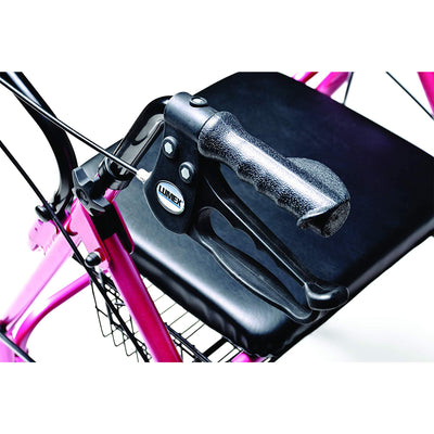 Graham Field Lumex Walkabout Lite Rollator with Seat and 6 Inch Wheels, Pink - VMInnovations