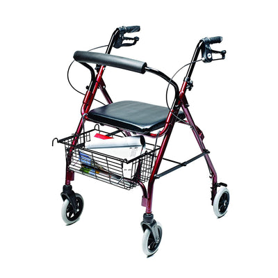 Graham Field Lumex Walkabout Lite Rollator with Seat and 6 Inch Wheels, Burgundy