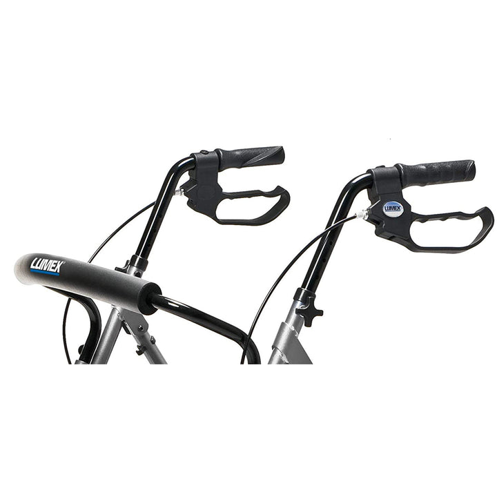 Lumex Set N' Go Wide 2-In-1 Height Adjustable Rollator Walker w/ Pouch(Open Box)
