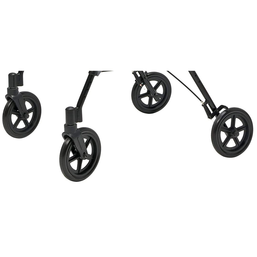Lumex Set N' Go 2-In-1 Adjustable Rollator Walker w/ Pouch, Burgundy (Open Box)