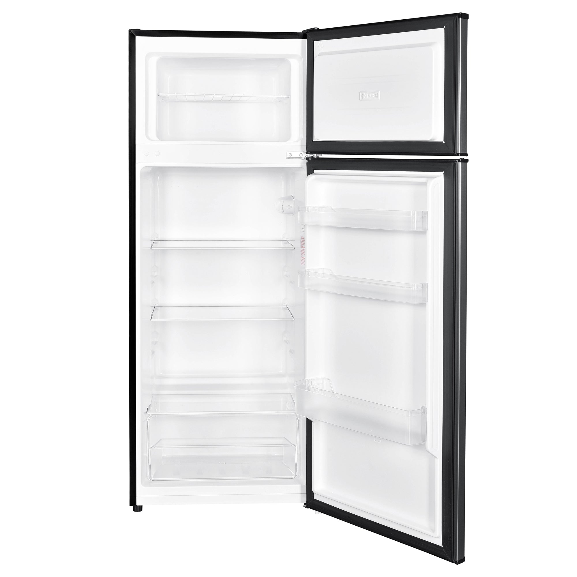 4 Cubic Feet Mid Size Integrated Organizer Top Mount Refrigerator, Gray (Used)
