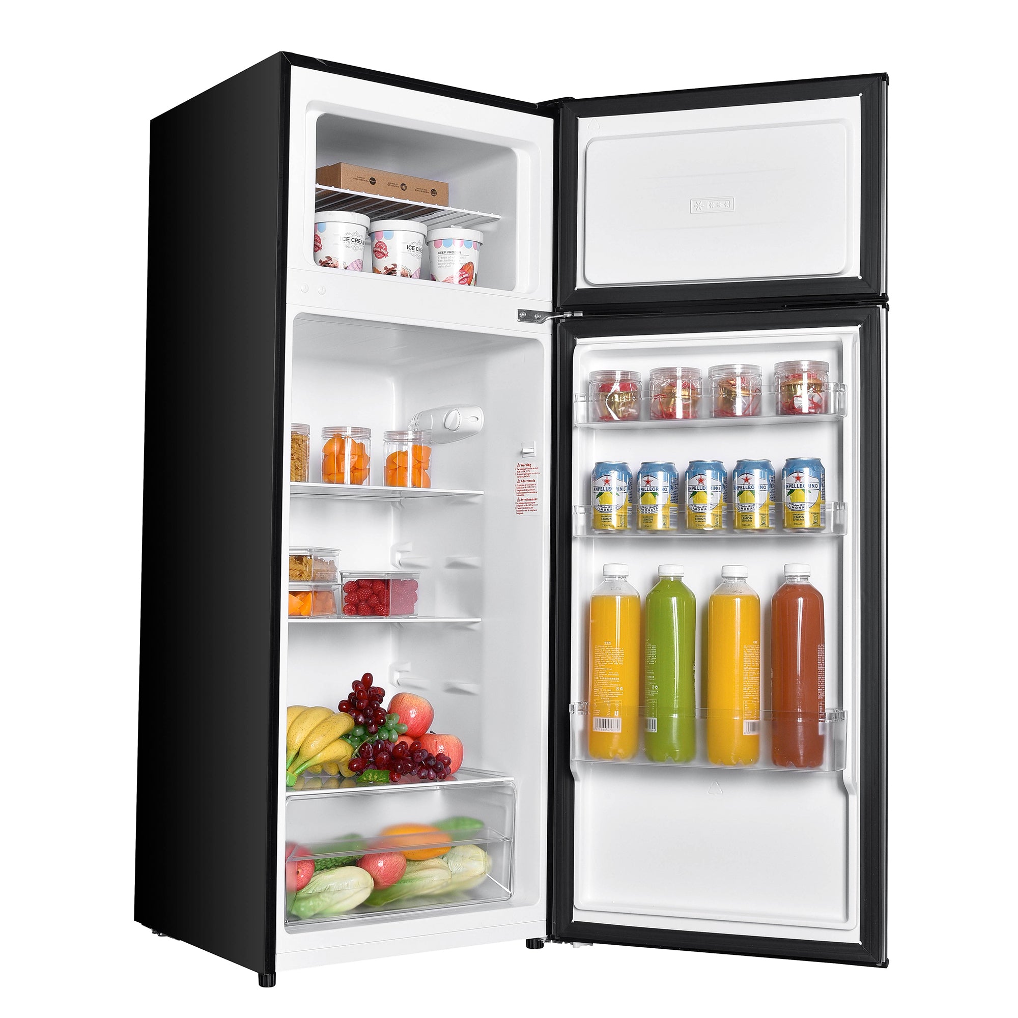 4 Cubic Feet Mid Size Integrated Organizer Top Mount Refrigerator, Gray (Used)