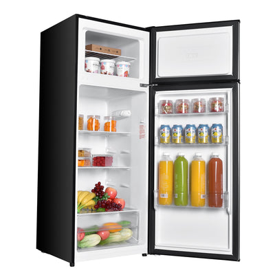 4 Cubic Feet Mid Size Integrated Organizer Top Mount Refrigerator, Gray (Used)