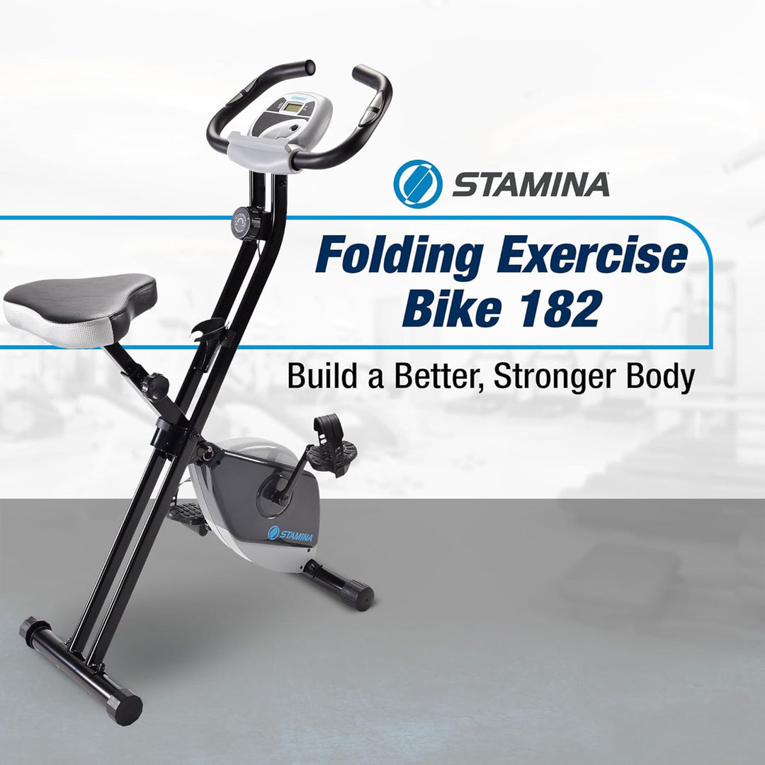 Stamina Products 15-0812 Folding LCD Exercise Bike With Guided Online Workouts