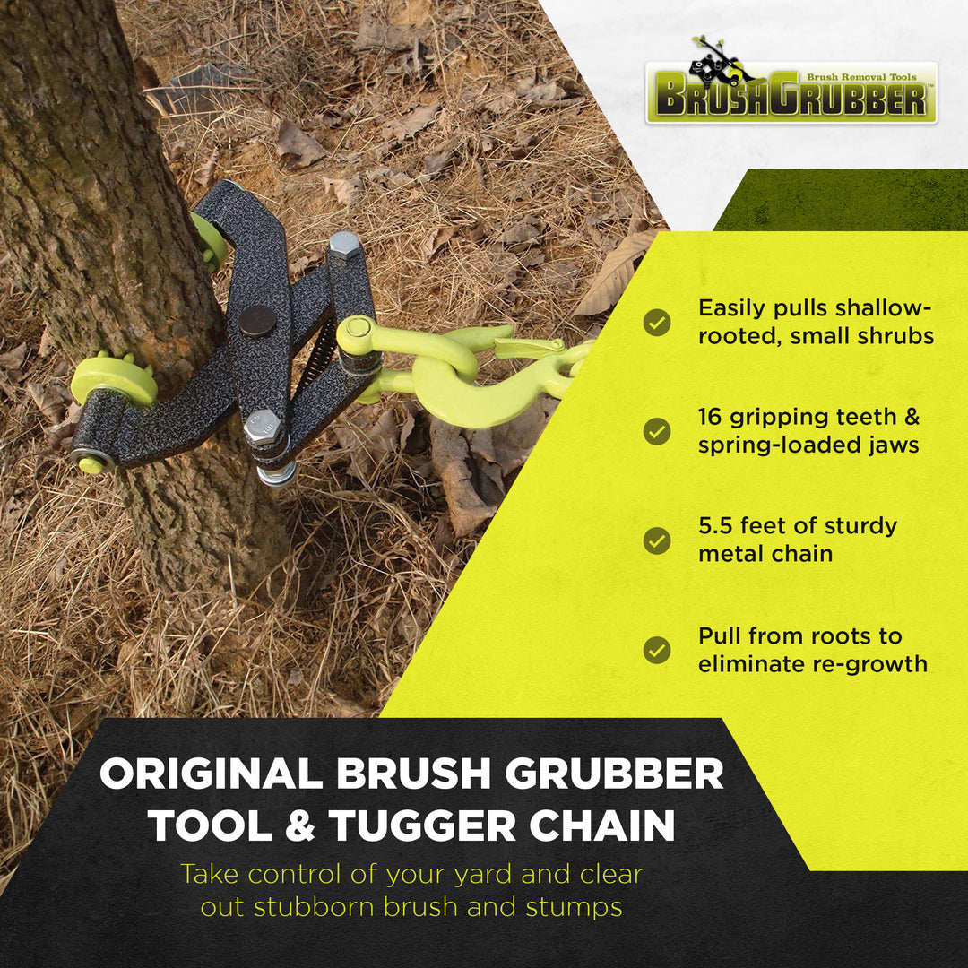 Brush Grubber BG-01 Original Brush Root Puller Remover Tool and Tugger Chain