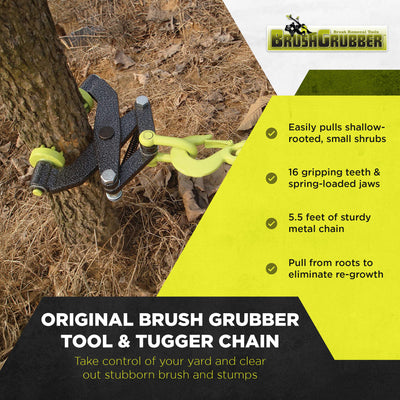 Brush Grubber BG-01 Original Brush Root Puller Remover Tool and BG-04 Tugger Chain