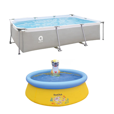 JLeisure 10 x 6.5' Rectangular Steel Frame & Sea Otter Swimming Pool (2 Pack) - VMInnovations