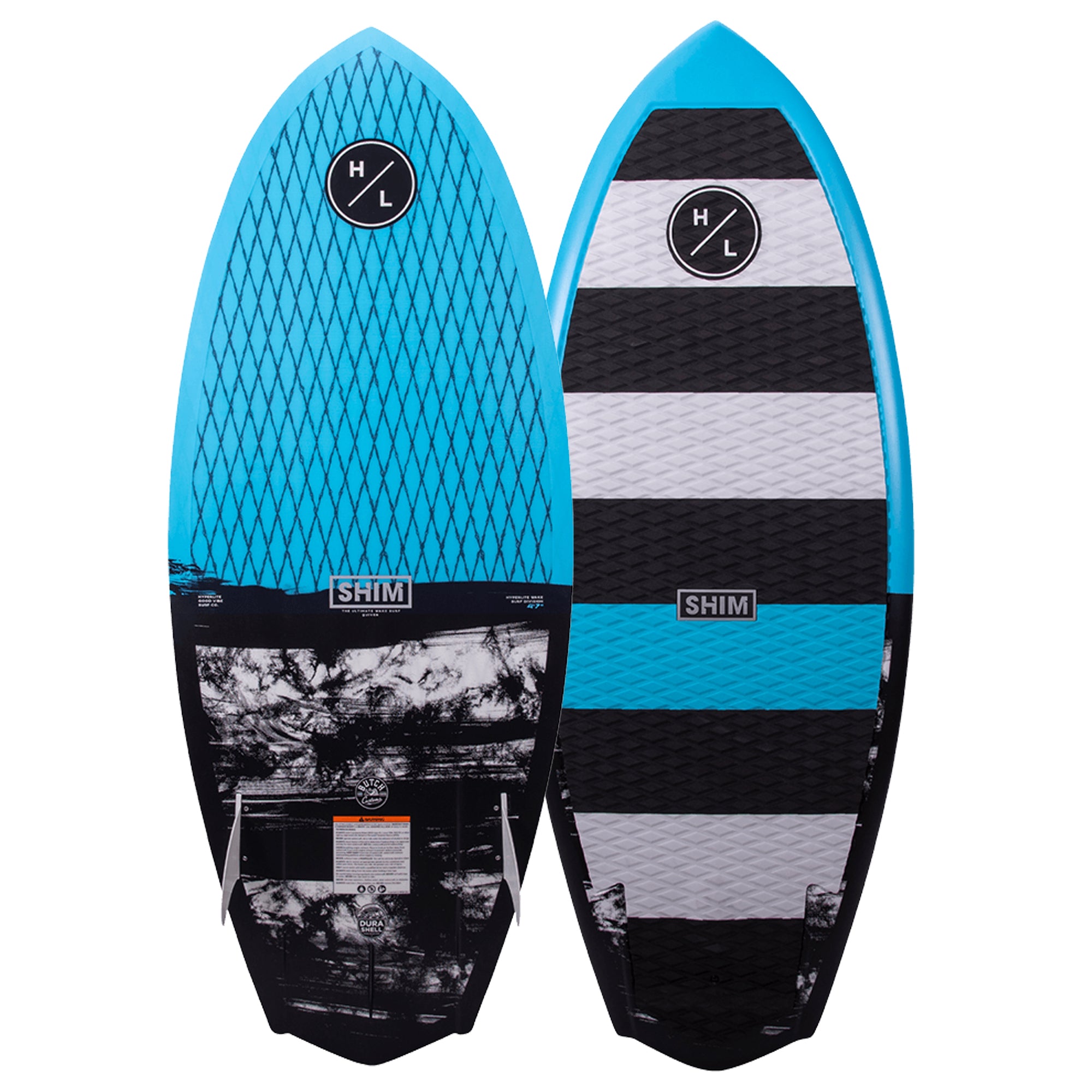 Hyperlite Shim Junior Fiberglass Wakesurfer Board for Kids, Blue (Open Box)
