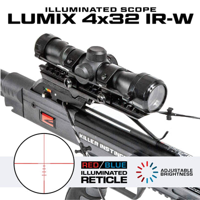 Killer Instinct Burner 415 Crossbow w/ Slayer Case, Bolts, & Morrell Cube Target