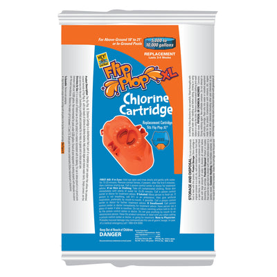 Hey! Cool Pool Flip Plop XL Floating Pool Care with Chlorine Cartridge Refill
