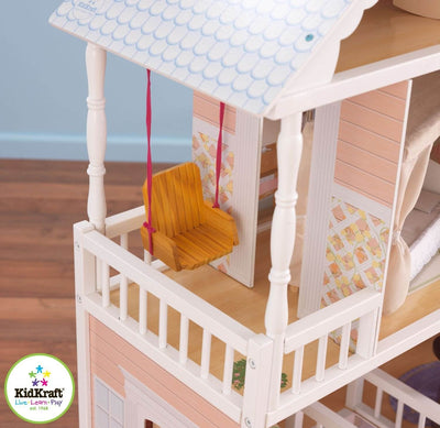 KidKraft Savannah Girls Pretend Play Wood Toy Dollhouse - Open Box
