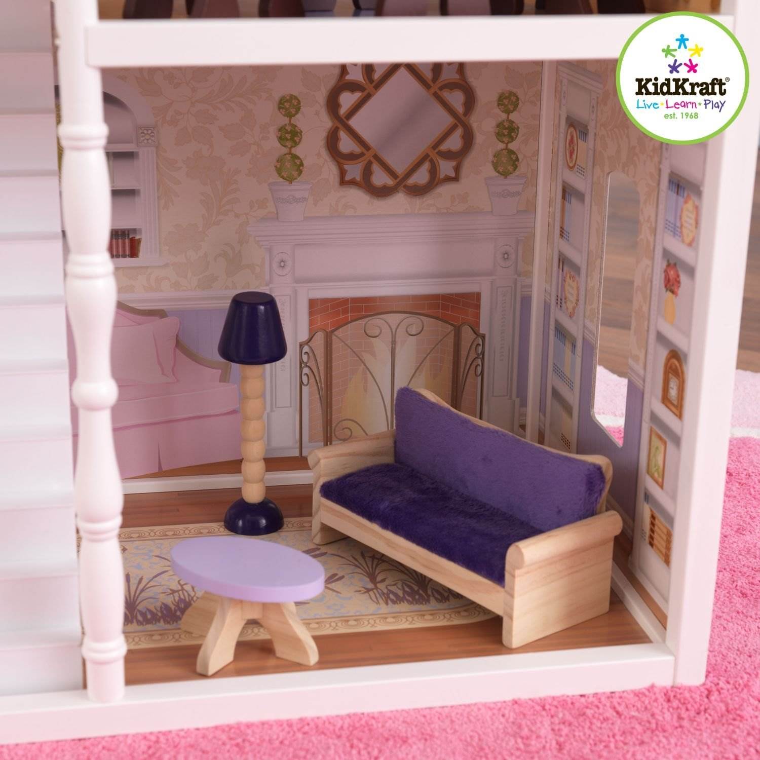 KidKraft Savannah Girls Pretend Play Wood Toy Dollhouse - Open Box
