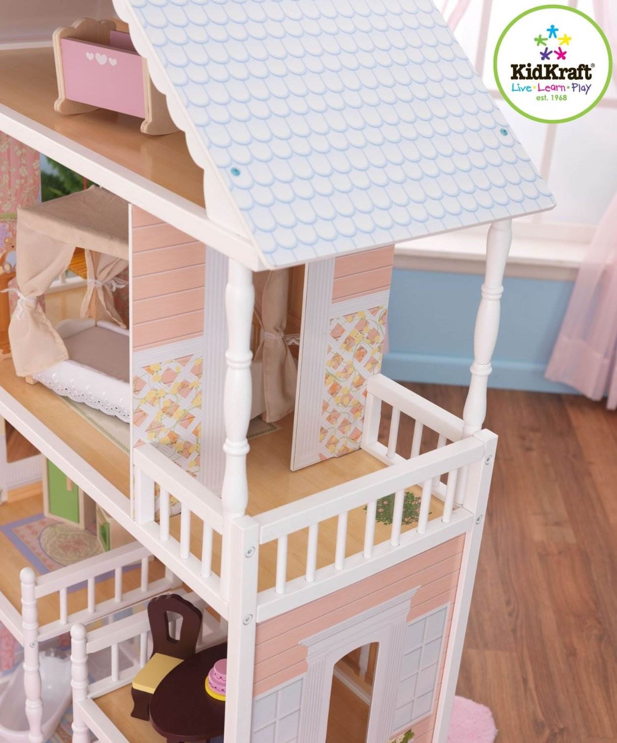 KidKraft Savannah Girls Pretend Play Wood Toy Dollhouse