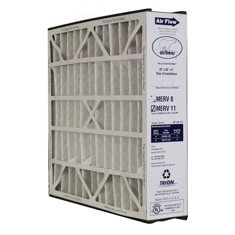Trion Air Bear 20 x 20 x 5 Inch MERV 11 Air Purifier Filter (4 Pack) (Used)
