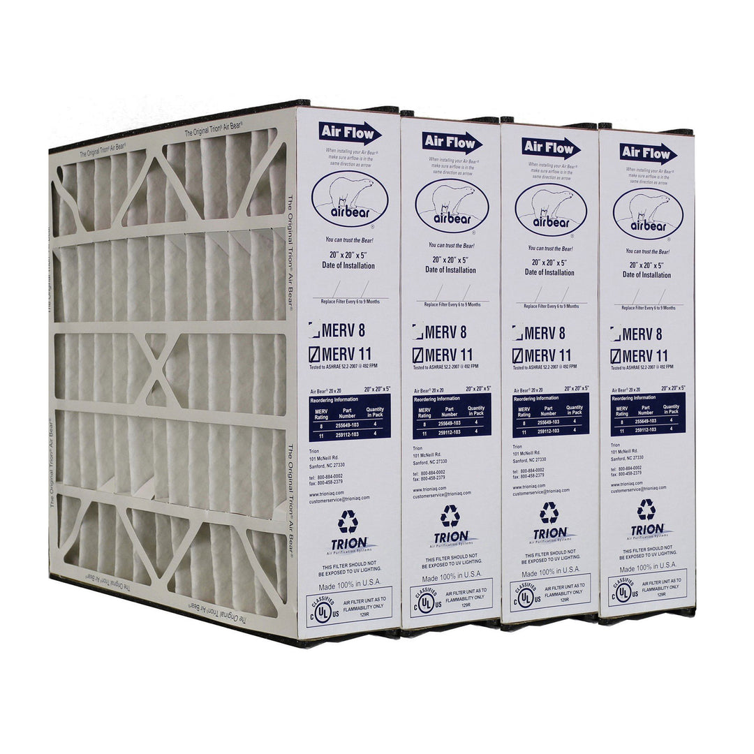 Trion Air Bear 20 x 20 x 5 Inch MERV 11 Air Purifier Filter (4 Pack) (Used)