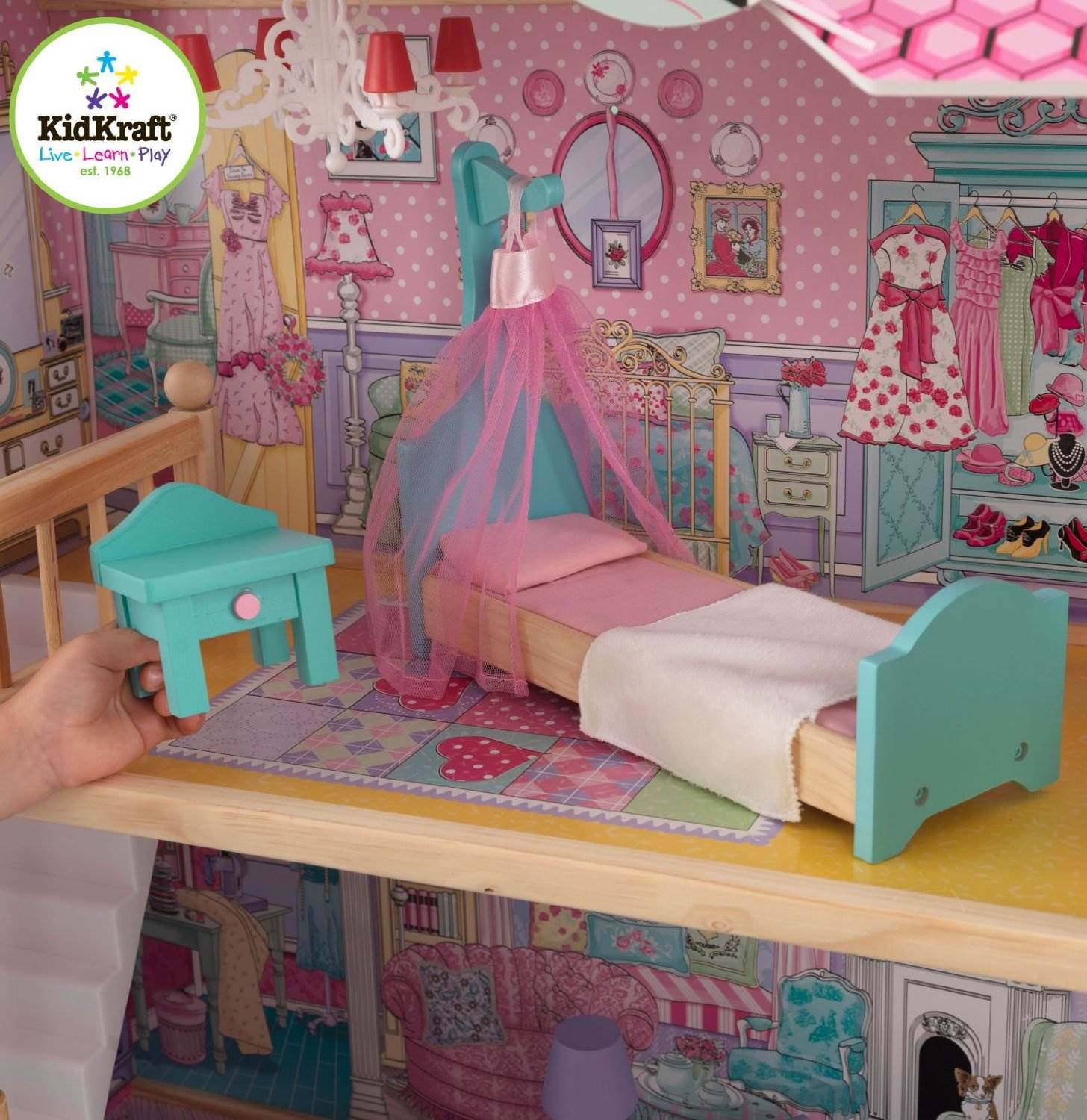 KidKraft Wooden Annabelle Pretend Play Dollhouse - Open Box