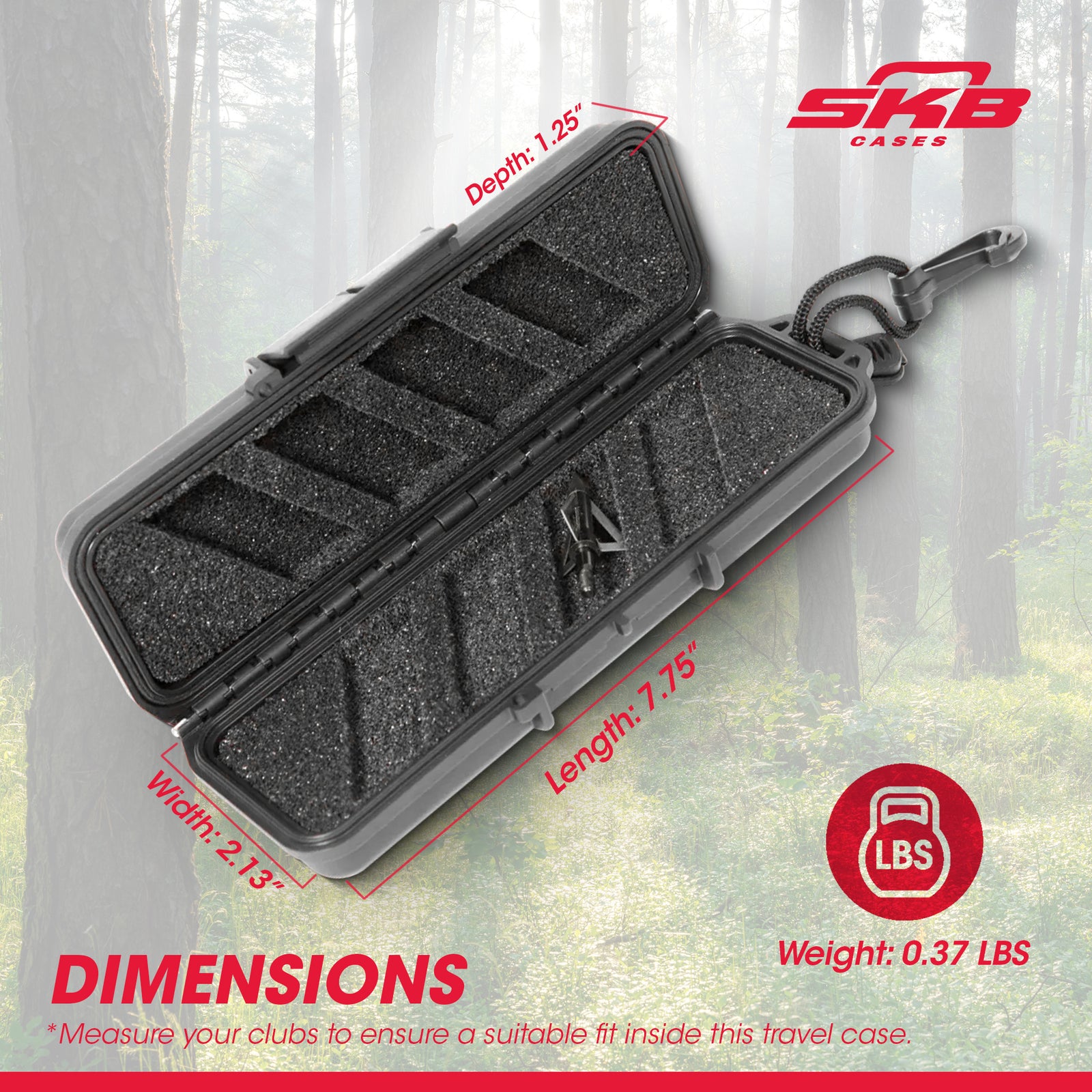 SKB Cases iSeries 3I-0702-1B-BH Hard Exterior Watertight Broadhead Arrow Case - VMInnovations