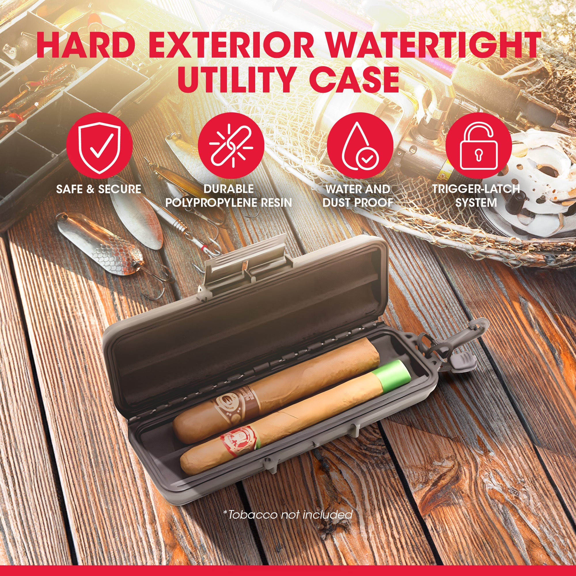 Hard Exterior Watertight Utility Case, Black (Open Box)