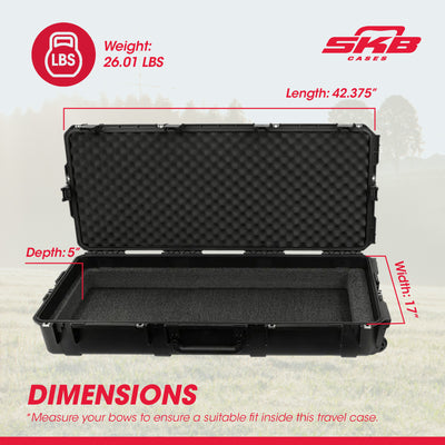 SKB Cases iSeries 3I-4217-USD Small Ultimate Waterproof Double Bow Case, Black - VMInnovations