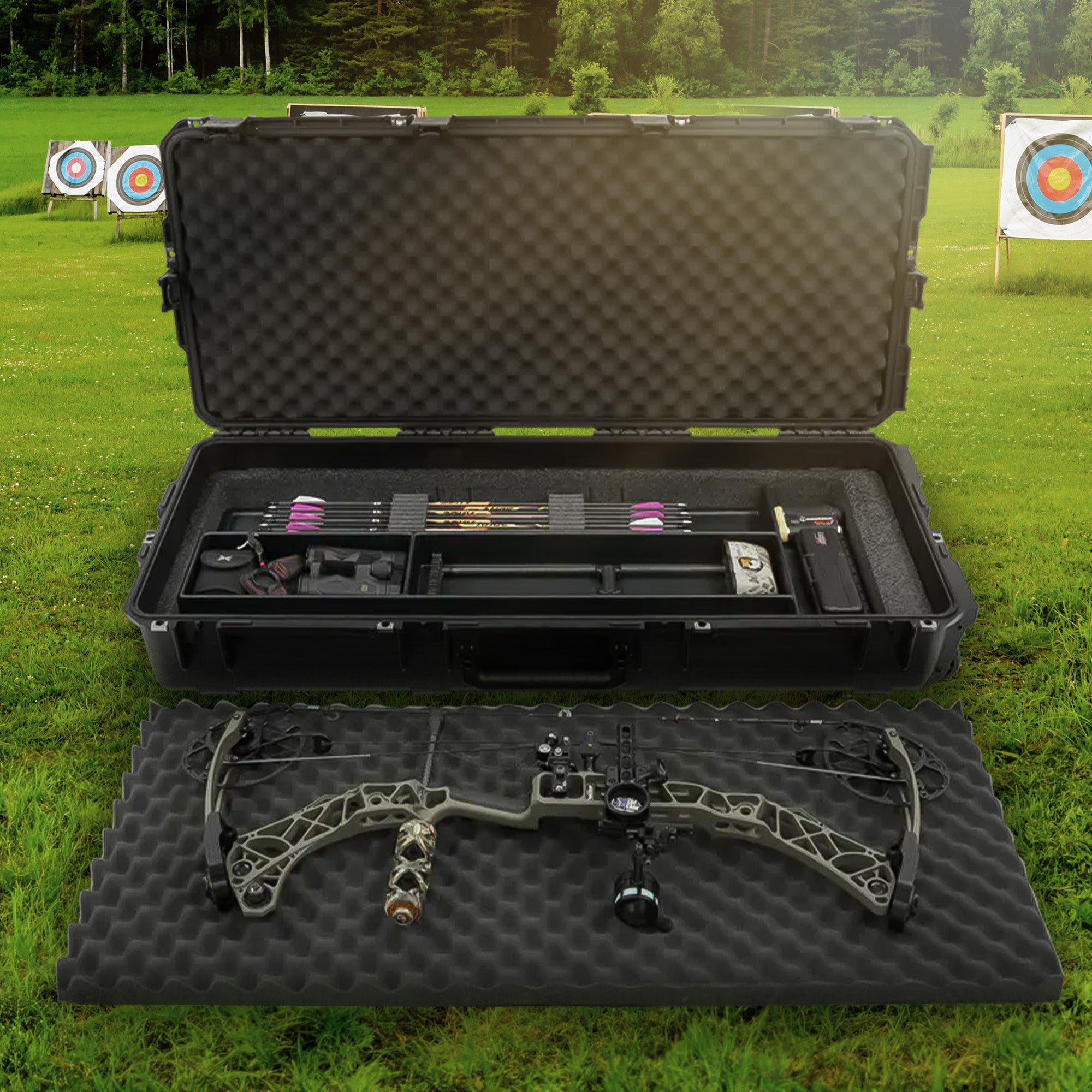 SKB Cases iSeries 3I-4217-USD Small Ultimate Waterproof Double Bow Case, Black - VMInnovations
