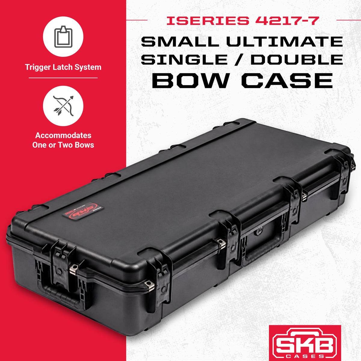 SKB Cases iSeries 3I-4217-USD Small Ultimate Waterproof Double Bow Case, Black