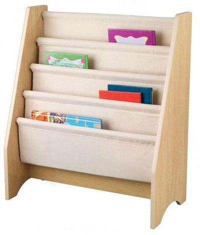 KidKraft Wood & Canvas Sling Shelf Kids Book Case Shelf - Natural | 14221