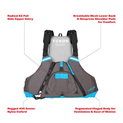 Yukon Charlie's Epic Paddle Life Vest Flotation Device, Small/Medium (Open Box)