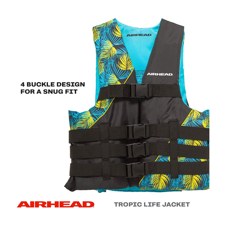 Kwik Tek Airhead Tropic Type III Family Adult Life Vest Jacket, 2XL/3XL (Used)