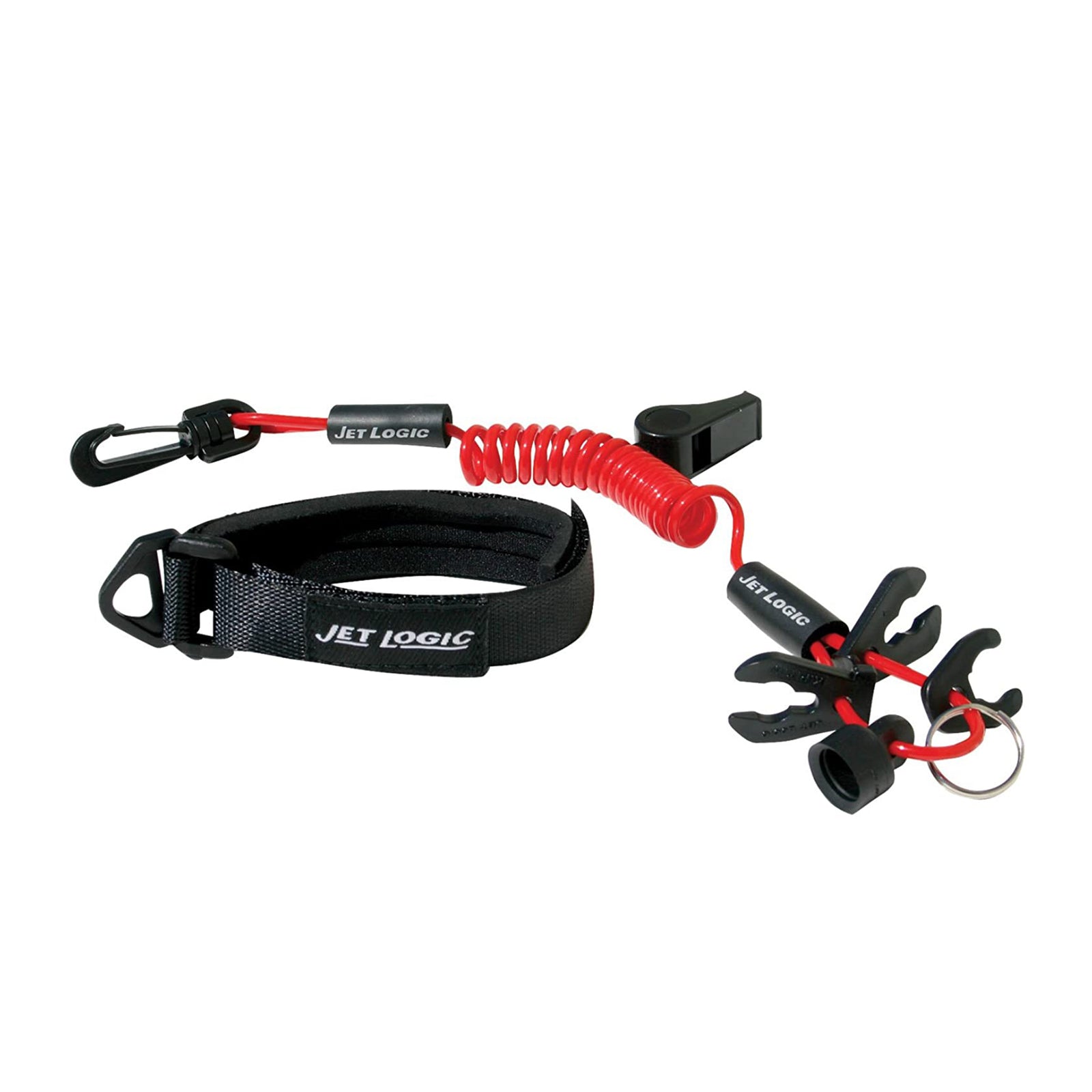 Kwik Tek UL-2 Jet Ski PWC Ultimate Lanyard w/ Floating Wristband & Whistle, Red - VMInnovations