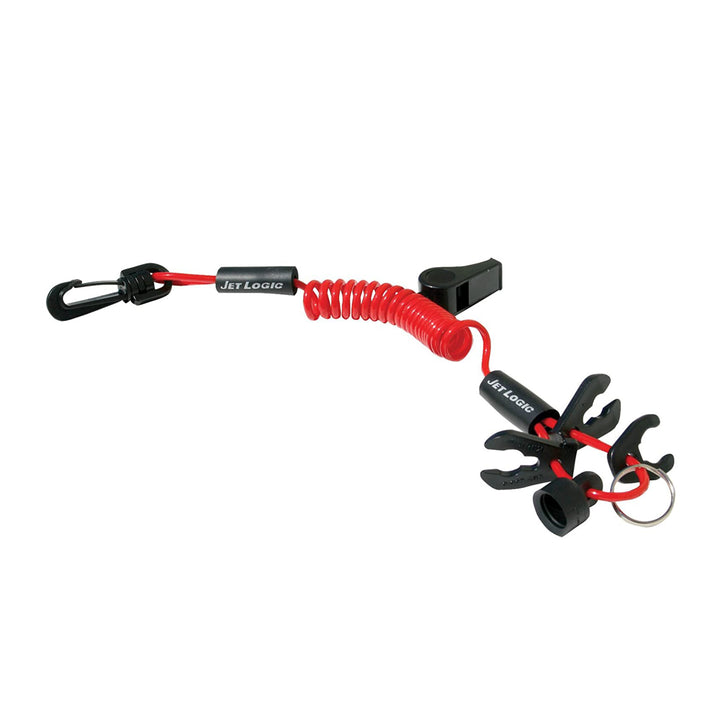 Kwik Tek UL-2 Jet Ski PWC Ultimate Lanyard w/ Floating Wristband & Whistle, Red