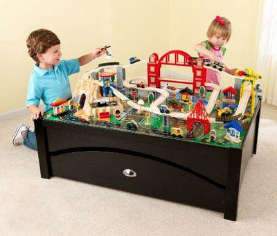 KidKraft Metropolis 100-Piece Wooden Train Table Set - For Parts