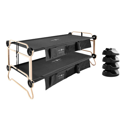 Disc-O-Bed XL Cam-O-Bunk Benchable Double Cot w/Organizers & No Slip Foot Pads
