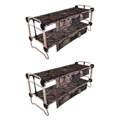 Disc-O-Bed Large Cam-O-Bunk Benchable Double Cot w/Organizer (2 Pack)