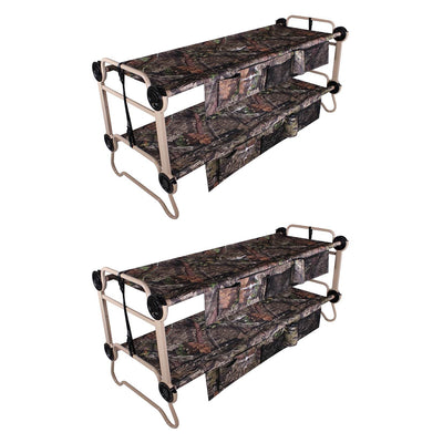 Disc-O-Bed XL Cam-O-Bunk Benchable Double Cot w/Organizers (2 Pack)