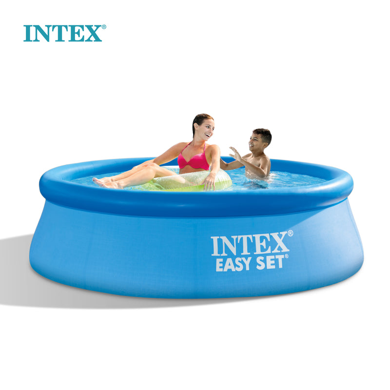 Intex 8 Ft x 30 Inch High Easy Set Inflatable Above Ground Swimming Pool (Used)