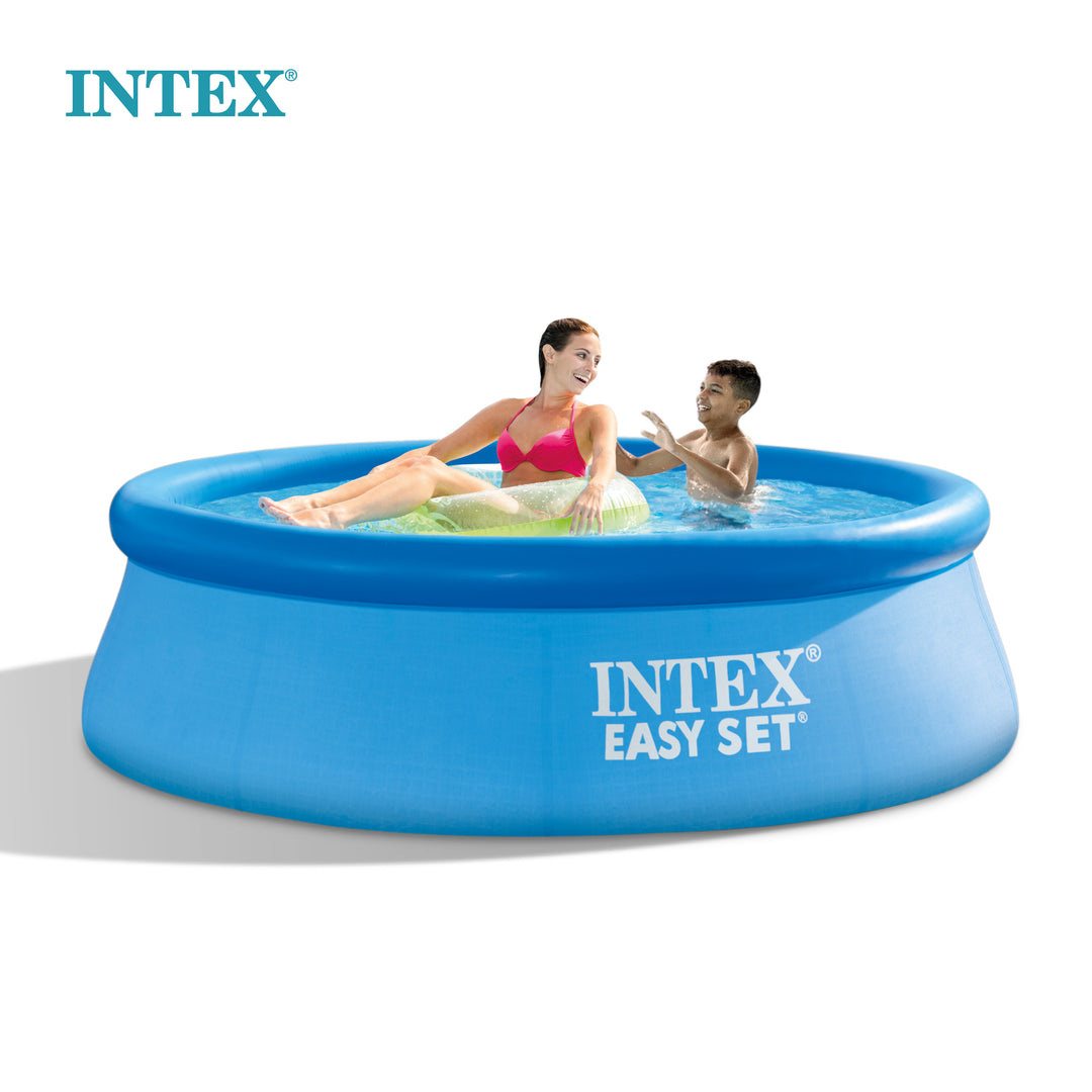 Intex 8ft x 30in Easy Set Inflatable Above Ground Family Swimming Pool (No Pump) - VMInnovations