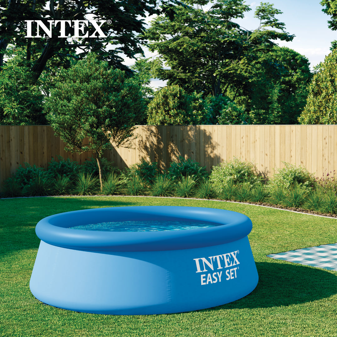 Intex 8ft x 30in Easy Set Inflatable Above Ground Family Swimming Pool (No Pump) - VMInnovations