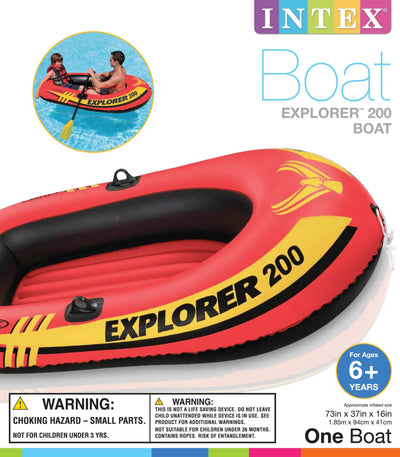 INTEX Explorer 200 Inflatable Two Person Raft Boat (Open Box)