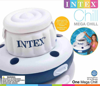 INTEX Mega Chill Inflatable Floating Beverage Cooler - Open Box!