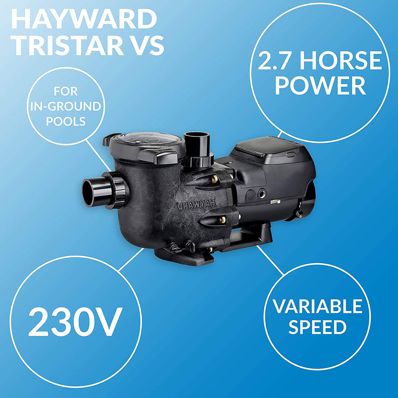 Hayward W3SP3206VSP 2.7HP 150/230V TriStar VS Variable Speed Pool Pump(Open Box)