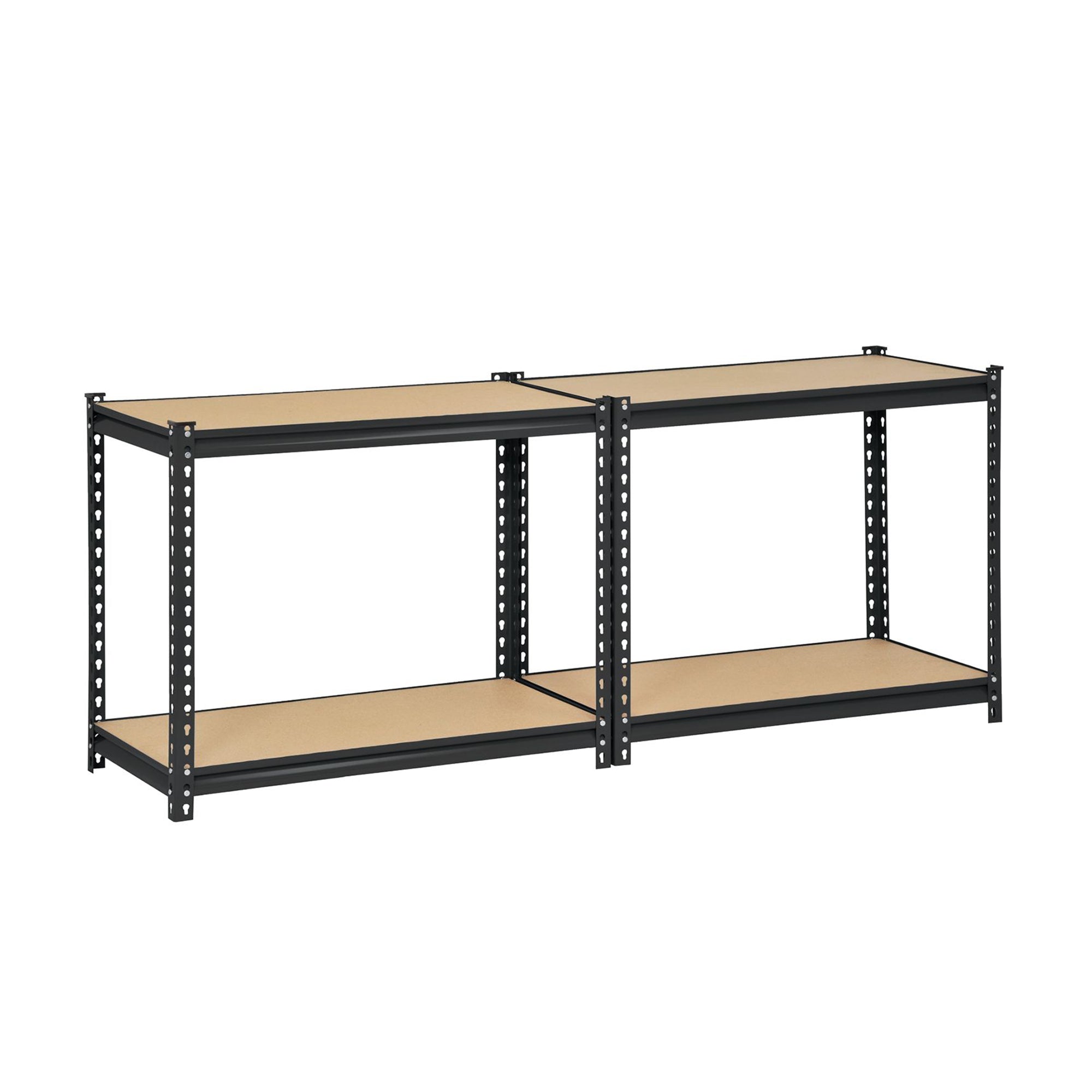 Edsal Adjustable 4 Shelf Durable Steel Storage Organization Shelving Unit, Black - VMInnovations