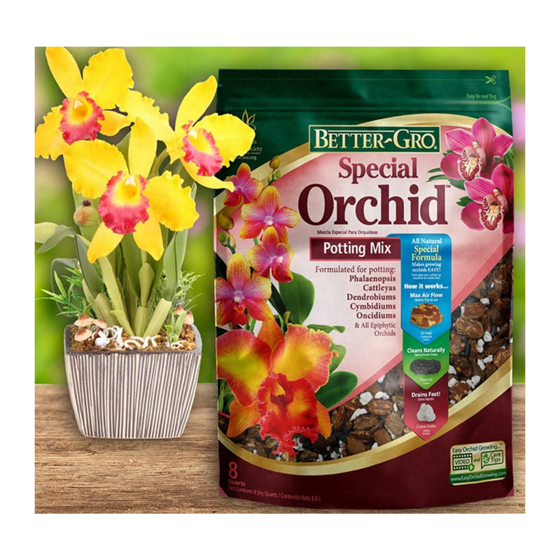 Sun Bulb Better-Gro Special Orchid Flower Potting Mix Garden Soil, 4 Quarts