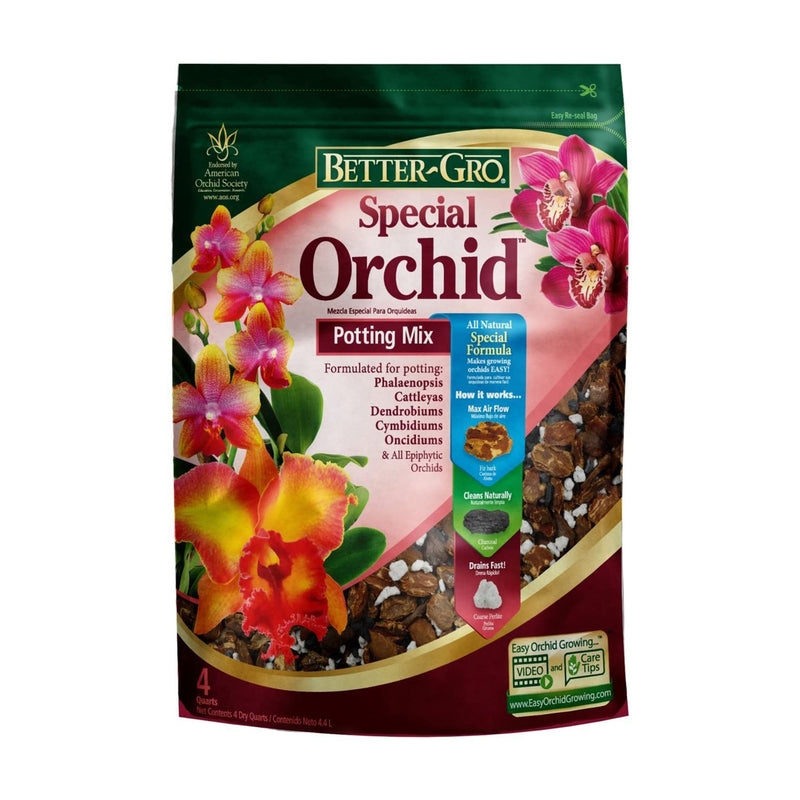 Sun Bulb Better-Gro Special Orchid Flower Potting Mix Garden Soil, 4 Quarts