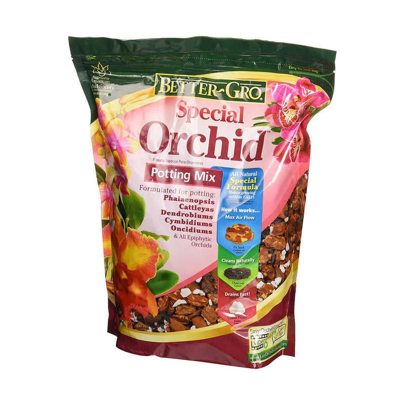 Sun Bulb Better-Gro Special Orchid Flower Potting Mix Garden Soil, 4 Qt (2 Pack)