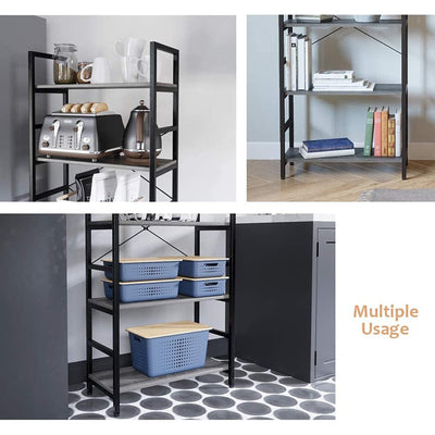 Bestier 5 Tier Adjustable Multifunctional Storage Bookcase 26", Gray (Used) - VMInnovations