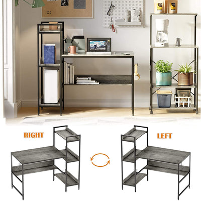 Bestier Computer Office Desk Workstation with Side Storage Shelves (For Parts) - VMInnovations