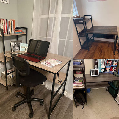 Bestier Computer Office Desk Workstation with Side Storage Shelves (For Parts) - VMInnovations