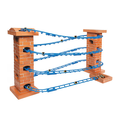 Teifoc 220 Piece Run 'n' Roll Marble Track Toy Set for Educational STEM Play