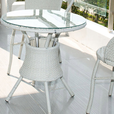 Dulles Glass 26 Inch Round Flat Polish Edge 1/4 Inch Glass Table Top (Open Box)